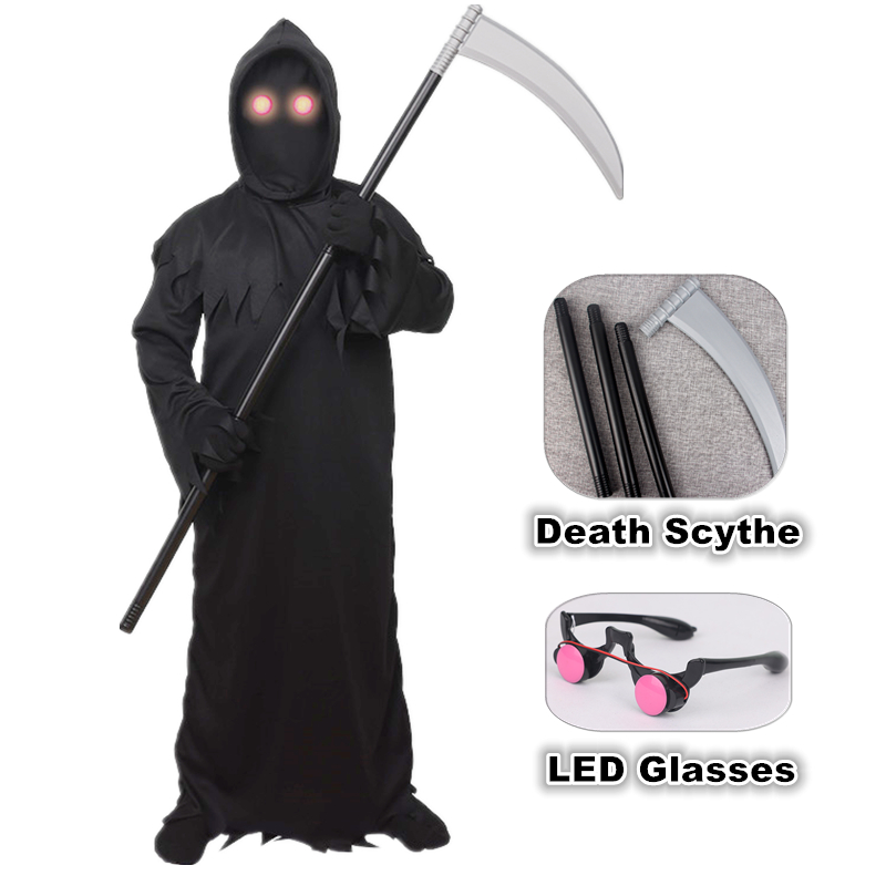 Halloween Grim Reaper Horror C - Black Face Mask Pack recension och pris