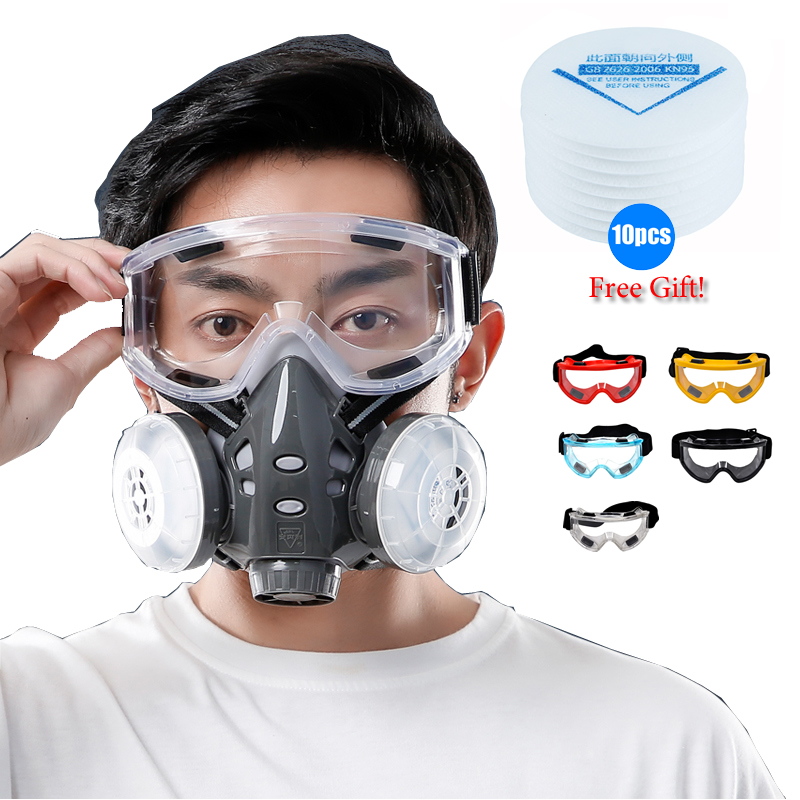 Half Face Dust Mask Safety Gog - Kn95 Respirator Mask recension och pris